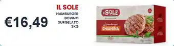 Il Sole hamburger bovino surgelato