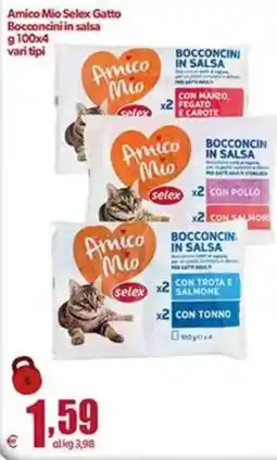 Elite Amico Mio Selex Gatto Bocconcini in salsa offerta