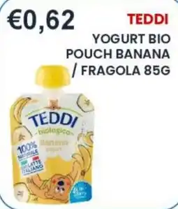 Caramico Teddi yogurt bio pouch banana offerta