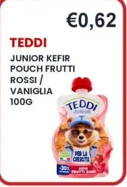 Caramico Teddi junior kefir pouch frutti rossi offerta