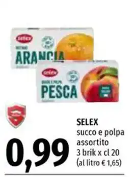 Emi Supermercati Selex succo e polpa assortito offerta
