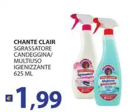 Supermercati Bruscoli Chante Clair sgrassatore candeggina/multiuso igienizzante offerta