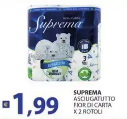 Supermercati Bruscoli Suprema asciugatutto fior di carta offerta