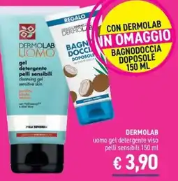 Determarket Dermolab uomo gel detergente viso offerta