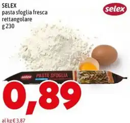 MEGA Selex pasta sfoglia fresca rettangolare offerta