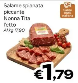 MAX Supermercati Salame spianata piccante Nonna Tita offerta