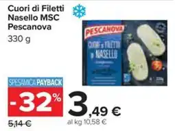 Carrefour Iper Cuori di Filetti Nasello MSC Pescanova offerta