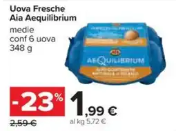 Carrefour Iper Uova Fresche Aia Aequilibrium offerta