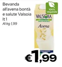 MAX Supermercati Bevanda all'avena bontà e salute Valsoia offerta