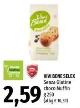 Emi Supermercati Vivi Bene Selex Senza Glutine choco Muffin offerta