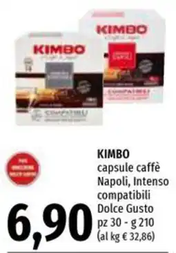 Emi Supermercati Kimbo capsule caffè Napoli, Intenso offerta