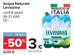 Carrefour Iper Acqua Naturale Levissima offerta