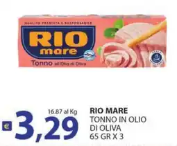 Supermercati Bruscoli Rio mare Tonno in olio di oliva offerta