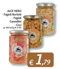 Supermercati Bruscoli ALCE NERO Fagioli Borlotti Fagioli Cannellini Ceci offerta