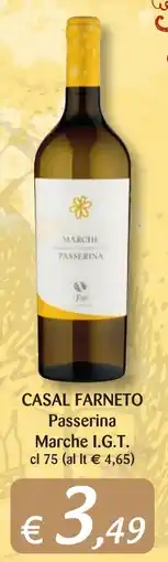 Supermercati Bruscoli Casal Farneto Passerina offerta