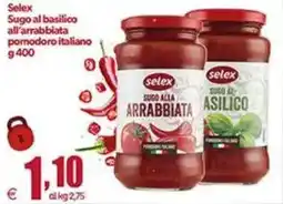 Elite Selex Sugo al basilico all'arrabbiata pomodoro italiano offerta