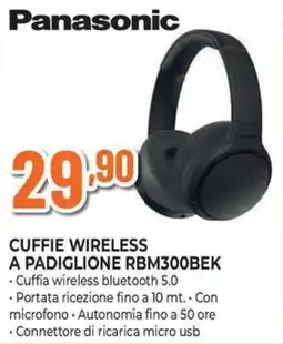 Extracoop Panasonic cuffie wireless a padiglione rbm300bek offerta