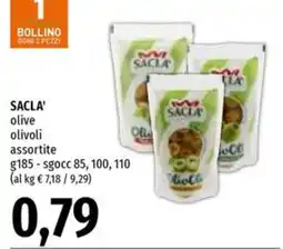 Emi Supermercati Sacla' olive olivoli assortite offerta