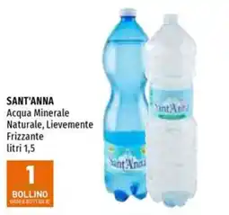 Emi Supermercati Acqua Minerale Naturale, Lievemente Frizzante Sant'Anna offerta