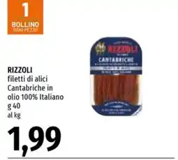 Emi Supermercati Rizzoli filetti di alici Cantabriche offerta