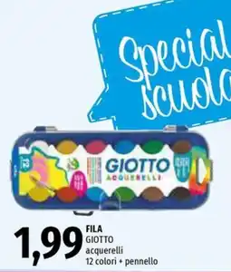 Emi Supermercati Fila giotto acquerelli offerta