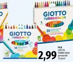Emi Supermercati Fila Giotto Turbo Maxi pennarelli offerta
