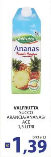 Supermercati Bruscoli Valfrutta succo ananas offerta