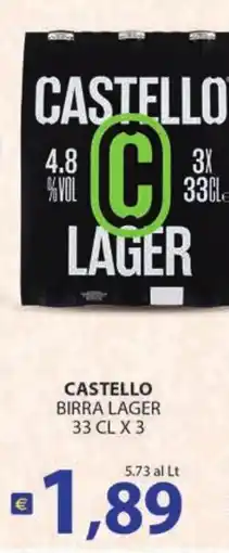 Supermercati Bruscoli Castello birra lager offerta