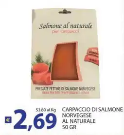 Supermercati Bruscoli Carpaccio di salmone norvegese al naturale offerta