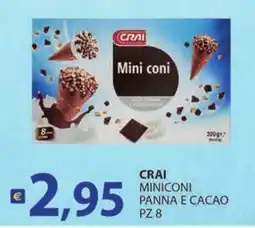 Supermercati Bruscoli Crai miniconi panna e cacao offerta