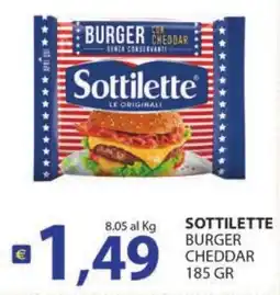Supermercati Bruscoli Sottilette burger cheddar offerta