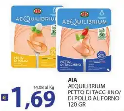 Supermercati Bruscoli AIA AEQUILIBRIUM PETTO DI TACCHINO/ DI POLLO AL FORNO offerta