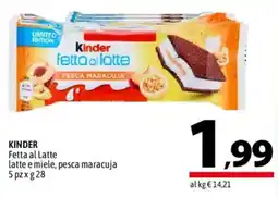 A&O Kinder Fetta al Latte offerta