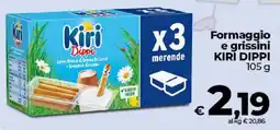 Ipercoop Radenza Formaggio e grissini Kiri Dippi offerta