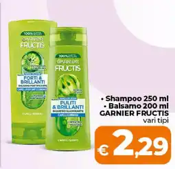 Ipercoop Radenza Shampoo e balsamo Garnier Fructis offerta