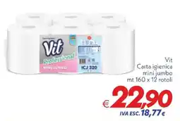 Iper Super Conveniente Vit Carta igienica mini jumbo offerta
