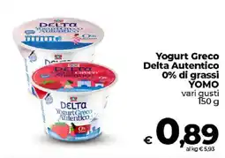 Ipercoop Radenza Yogurt Greco Delta Autentico offerta