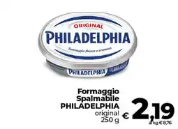 Ipercoop Radenza Formaggio spalmabile philadelphia original offerta