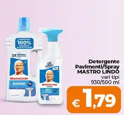 Ipercoop Radenza Detergente Pavimenti/Spray Mastro Lindo offerta