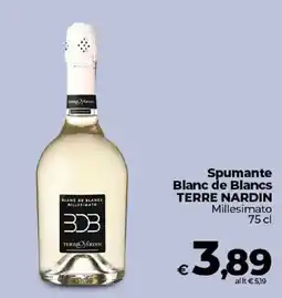Ipercoop Radenza Spumante Blanc de Blancs Terre Nardin offerta
