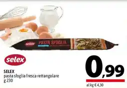 A&O Selex pasta sfoglia fresca rettangolare offerta