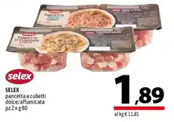 A&O Selex pancetta a cubetti dolce/affumicata offerta