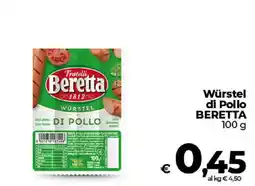 Ipercoop Radenza Würstel di Pollo Beretta offerta