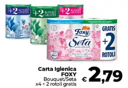 Ipercoop Radenza Carta Igienica FOXY Bouquet/Seta offerta