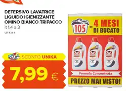 Oasi Detersivo lavatrice liquido igienizzante Omino Bianco tripacco offerta