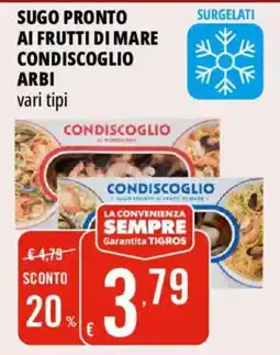 Tigros Sugo pronto ai frutti di mare Condiscoglio offerta