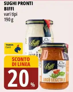 Tigros Sughi pronti Biffi offerta