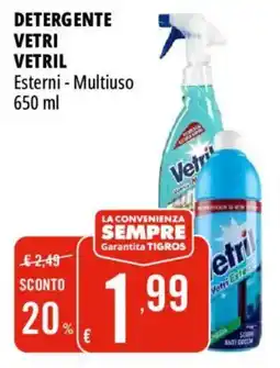 Tigros Detergente vetri Vetril offerta