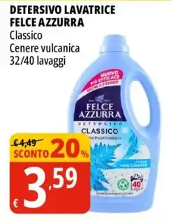 Tigros Detersivo lavatrice Felce Azzurra Classico offerta