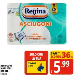 Tigros Asciugoni maxi fogli Regina offerta
